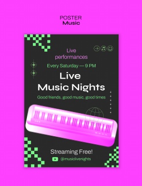 现场音乐节海报PSD源文件设计